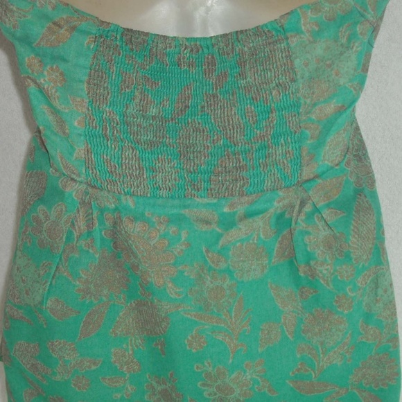 FEI top sz 4 lined Empire Waist Tank Halter Floral - Picture 4 of 5